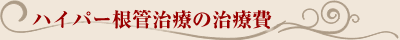 ハイパー根管治療の治療費用